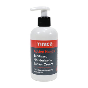 Active Hands Barrier Cream Sanitiser Moisturising and Antibacterial Skin Shield Protection - 200ml
 Image