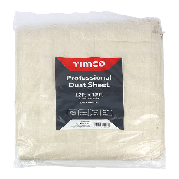 Cotton Twill Dust Sheet - 12ft x 9ft Image