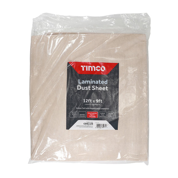 Laminated Cotton Twill Dust Sheet - 12ft x 9ft Image