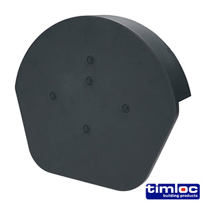 Timloc Dry Verge Ridge Round End Cap Grey - 265 x 240mm Image