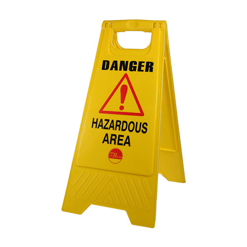 Danger Hazardous Area A-Frame Safety Sign  - 610 x 300 x 30 Image