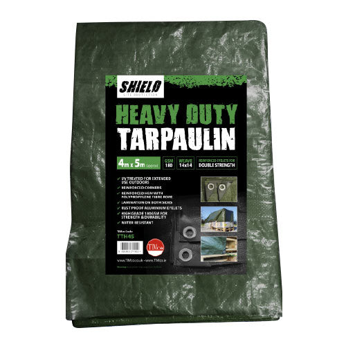 Heavy Duty Tarpaulin Green - 4 x 5m Image
