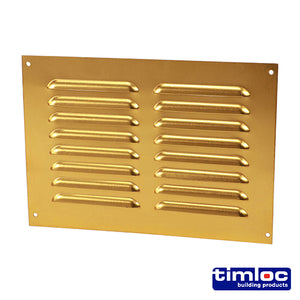 Timloc Louvre Grille Vent Brass Anodised - 242 x 165mm Image