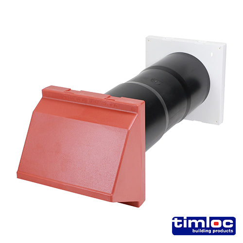 Timloc AeroCore Through-Wall Ventilation Set with Cowl and Baffle Terracotta - 127 x 350mm (dia x length) Image