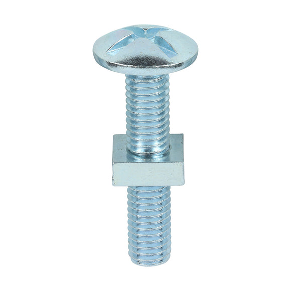 Roofing Bolts & Square Nuts Silver - M8 x 40 Image