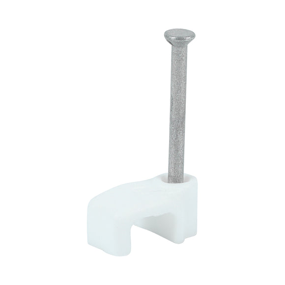 Flat Cable Clips White - To fit 1.0mm Image