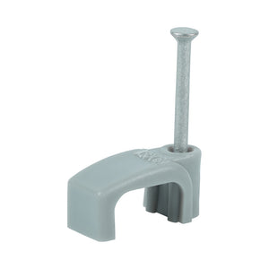 Flat & Twin Cable Clips Grey - To fit 4.0mm Image