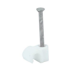 Round Cable Clips White - To fit 5.0mm Image