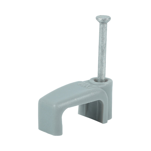 Flat & Twin Cable Clips Grey - To fit 6.0mm Image
