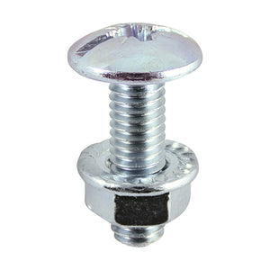 Cable Tray Bolts & Flange Nuts Silver - M6 x 16 Image