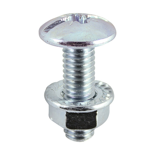 Cable Tray Bolts & Flange Nuts Silver - M6 x 12 Image