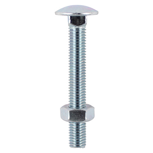 Carriage Bolts DIN603 & Hex Full Nut DIN934 Silver - M12 x 200 Image