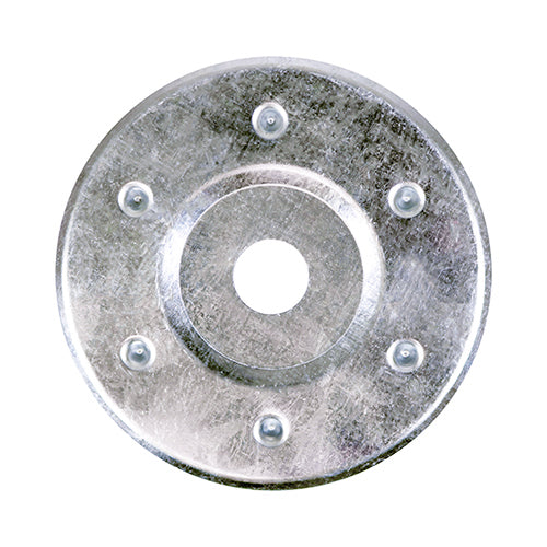 Large Metal Insulation Discs Silver - 85mm Image