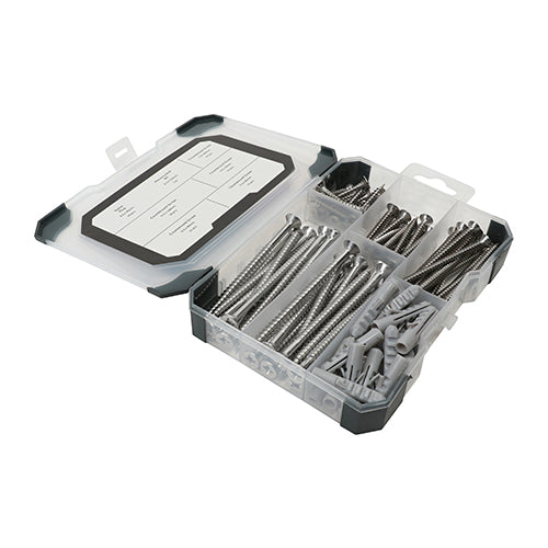 Screws, Plug & Drill Bit A2 Stainless Steel Mixed Tray - 91pcs Image