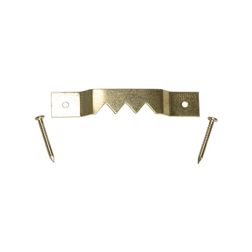 Sawtooth Hangers and Nails Electro Brass - 41mm Image