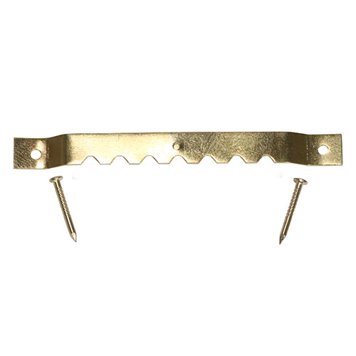 Sawtooth Hangers and Nails Electro Brass - 63mm Image