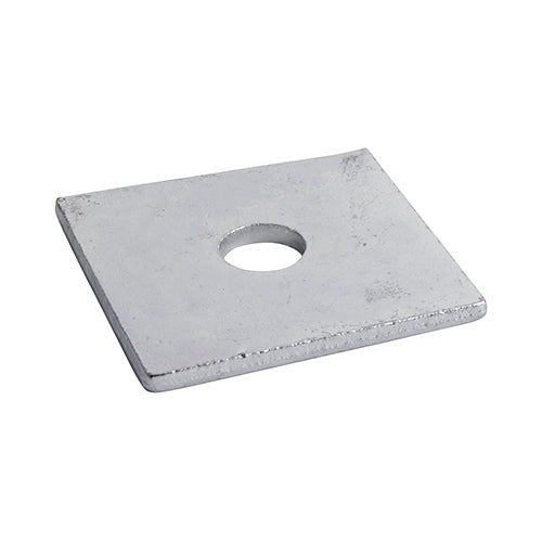 Square Plate Washers Silver - M10 x 50 x 50 x 3 Image