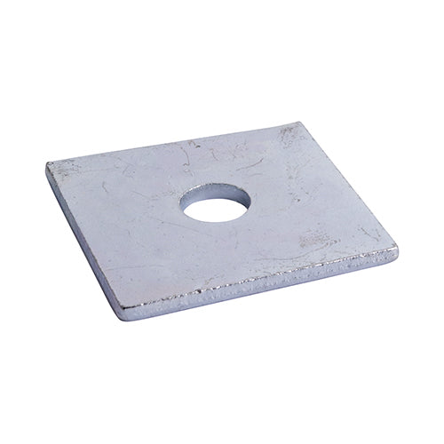 Square Plate Washers Silver - M16 x 50 x 50 x 3 Image