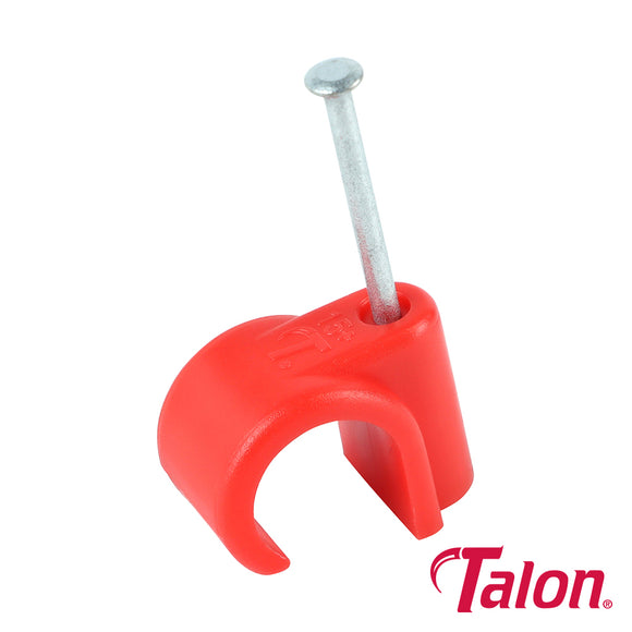 Talon Nail In Pipe Clips Red - 15mm Image