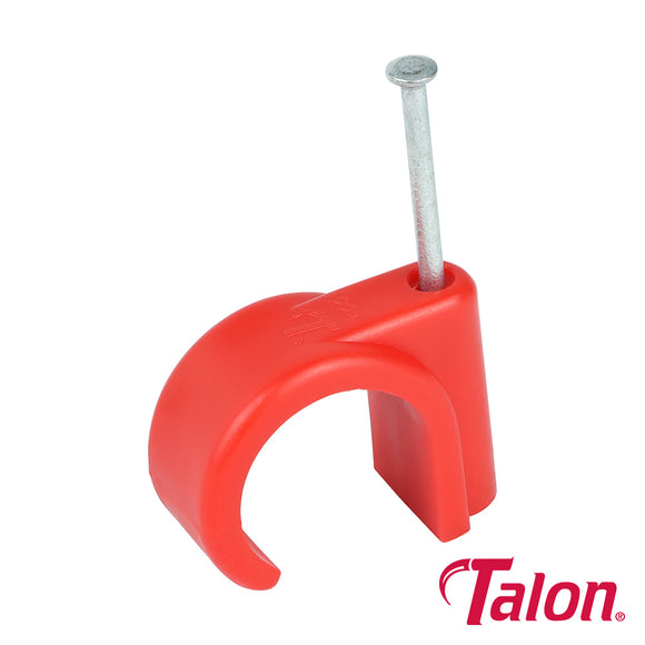 Talon Nail In Pipe Clips Red - 22mm Image