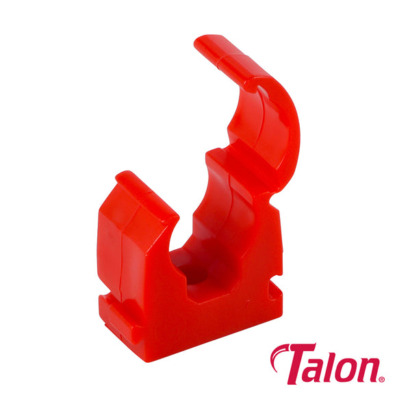 Single Hinged ID Pipe Clips Red - 15mm Image