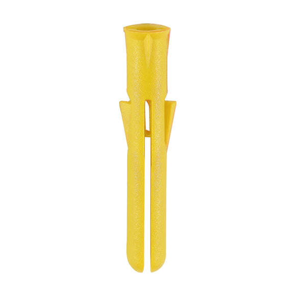 Yellow Premium Plastic Plugs - 25mm Image