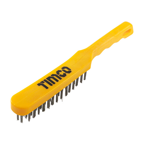 Plastic Handle Wire Brush - 4 Rows Image