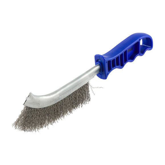 Blue Handle Wire Brush S/Steel - 255mm Image