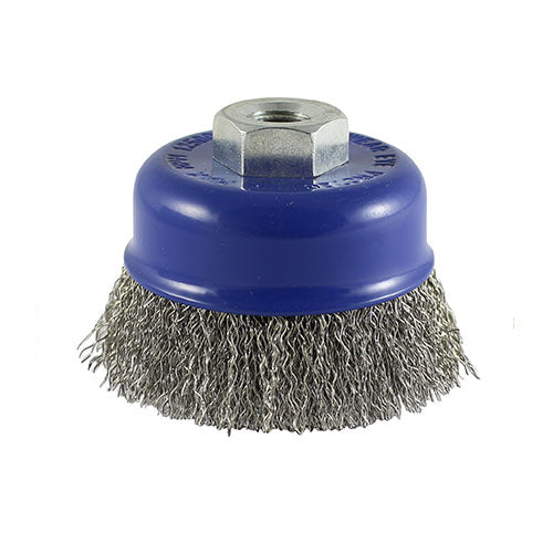 Angle Grinder Cup Brush Crimped Stainless Steel - 75mm Image