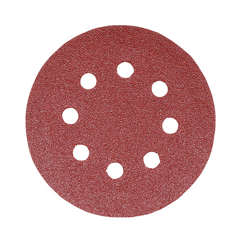 Random Orbital Sanding Discs 120 Grit Red - 125mm Image