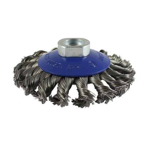 Angle Grinder Bevel Brush Twisted Knot Stainless Steel - 100mm Image