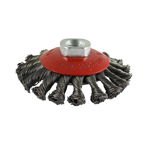 Angle Grinder Bevel Brush Twisted Knot Steel Wire - 100mm Image