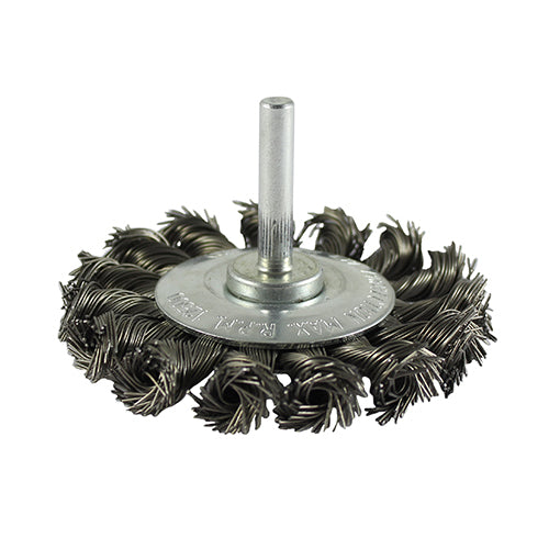 Drill Wheel Brush Twisted Knot Steel Wire - 75mm Image