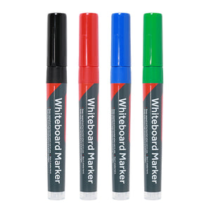 Whiteboard Markers Fine Tip Mixed Colours - Fine Tip Four Pack Image