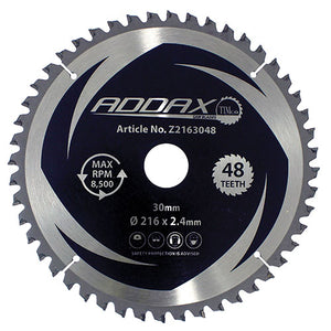 0° Mitre Saw Blade - 216 x 30 x 48T Image