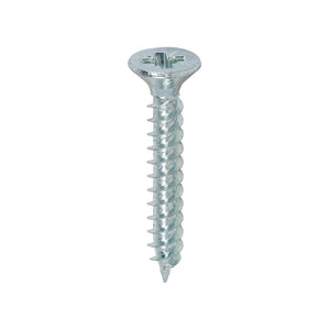 Twin-Threaded Countersunk Silver Woodscrews - 7 x 1 Image