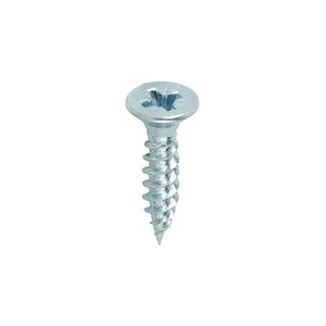 Twin-Threaded Countersunk Silver Woodscrews - 12 x 1 Image