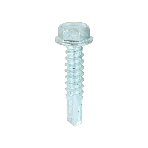 Self-Drilling Light Section Silver Screws - 12 x 1 Image