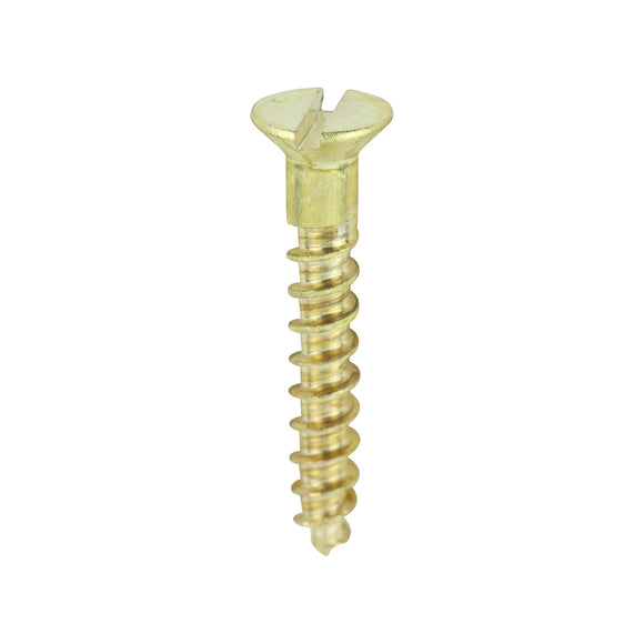 Solid Brass Countersunk Woodscrews - 4 x 3/4 Image