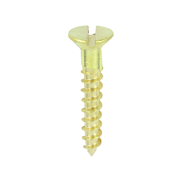 Solid Brass Countersunk Woodscrews - 4 x 5/8 Image