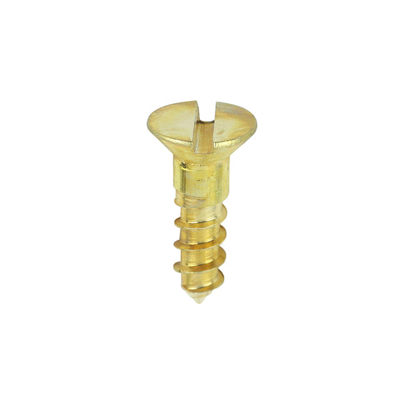 Solid Brass Countersunk Woodscrews - 6 x 1/2 Image