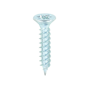 Twin-Threaded Countersunk Silver Woodscrews - 6 x 3/4 Image