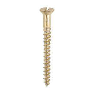 Solid Brass Countersunk Woodscrews - 6 x 1 1/2 Image