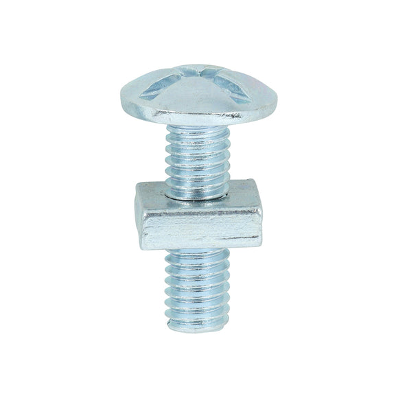 Roofing Bolts & Square Nuts Silver - M6 x 20 Image