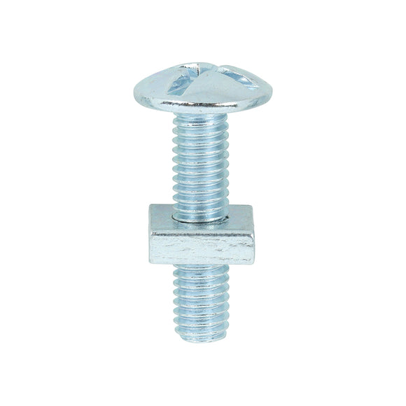 Roofing Bolts & Square Nuts Silver - M6 x 25 Image