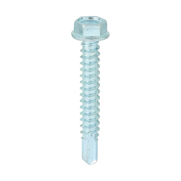 Self-Drilling Light Section Silver Screws - 12 x 1 1/2 Image