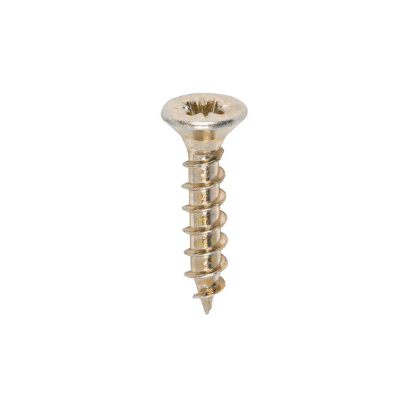Solo Countersunk Gold Woodscrews - 3.0 x 15 Image
