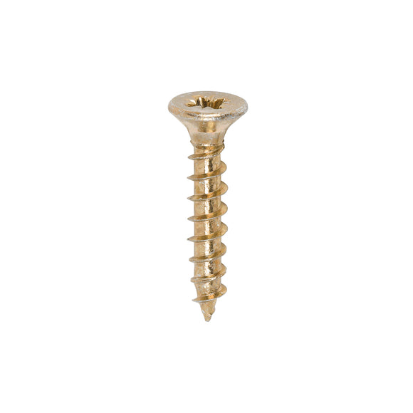 Solo Countersunk Gold Woodscrews - 3.0 x 17 Image