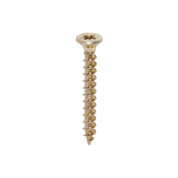 Solo Countersunk Gold Woodscrews - 3.0 x 25 Image