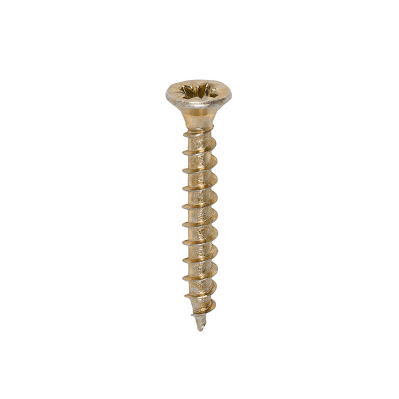 Solo Countersunk Gold Woodscrews - 3.5 x 25 Image